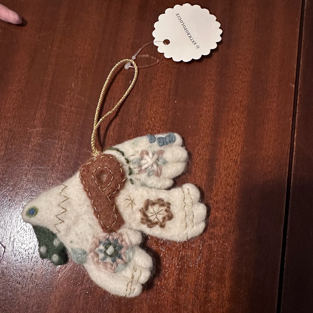 Anthropologie Felt “P” Ornament